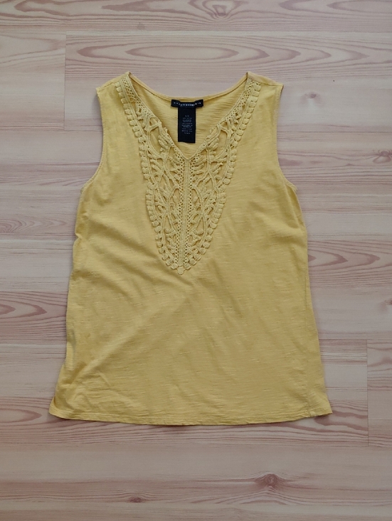 Grace Elements Tops - Grace Elements Crochet 100% cotton V-Neck Tank